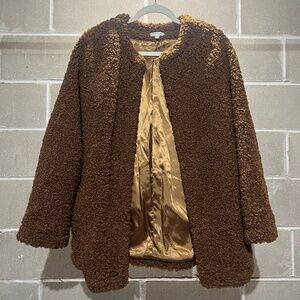 Vintage Brown Faux Fur Teddy Over Coat